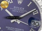 Rolex DateJust 278384RBR 904L Steel Purple Dial on SS Cal.2236 - Görsel 10
