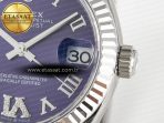 Rolex DateJust 278384RBR 904L Steel Purple Dial on SS Cal.2236 - Görsel 11