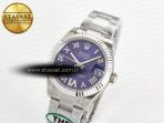 Rolex DateJust 278384RBR 904L Steel Purple Dial on SS Cal.2236 - Görsel 2