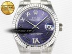 Rolex DateJust 278384RBR 904L Steel Purple Dial on SS Cal.2236 - Görsel 4