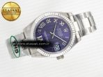 Rolex DateJust 278384RBR 904L Steel Purple Dial on SS Cal.2236 - Görsel 8
