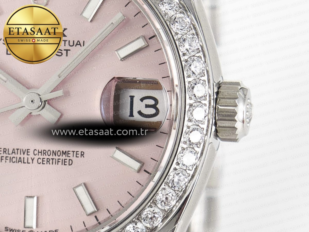Rolex DateJust 278274 904L Steel RG Dial Stick Marker on SS Cal.2236 - Görsel 11