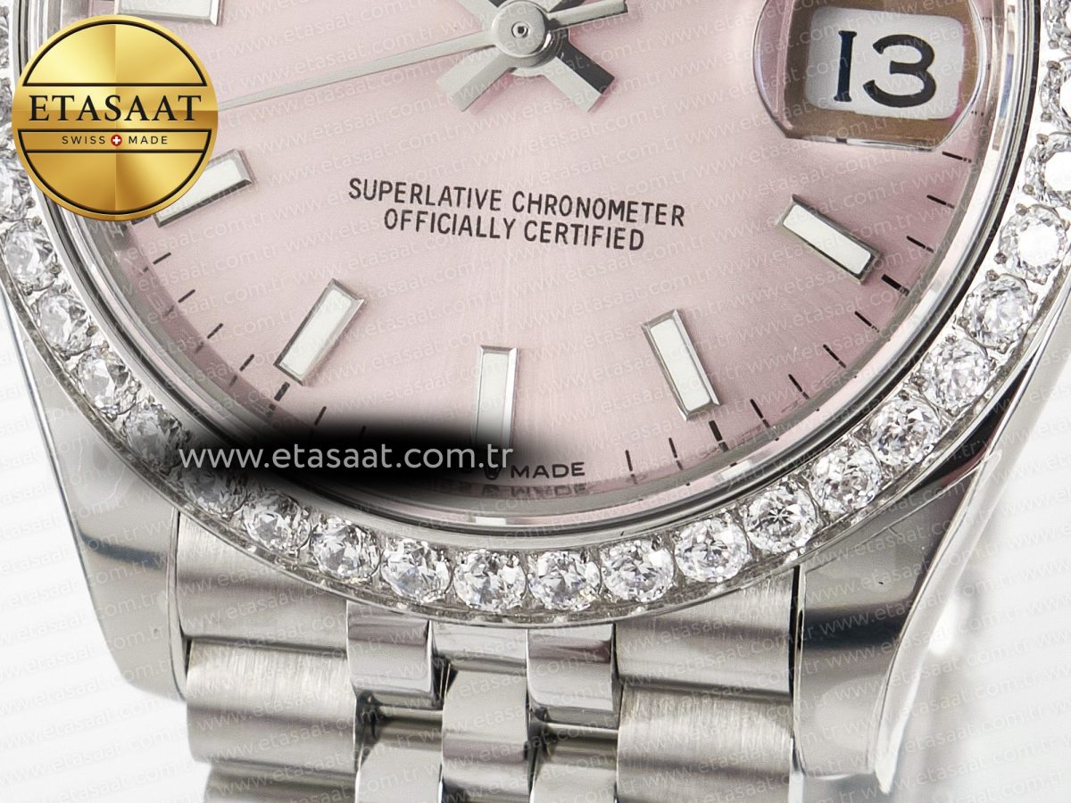 Rolex DateJust 278274 904L Steel RG Dial Stick Marker on SS Cal.2236 - Görsel 12