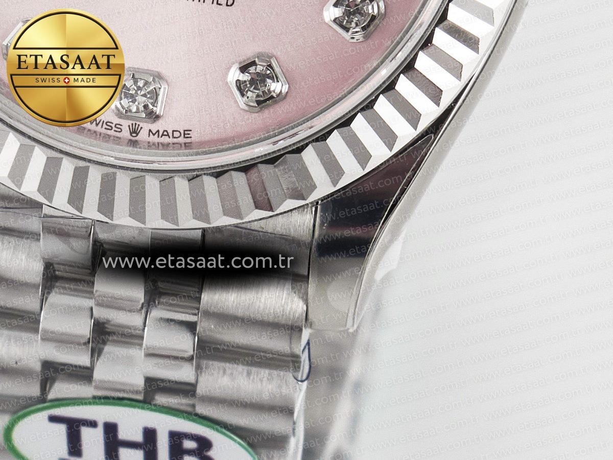 Rolex DateJust 278274 904L Steel  RG Diamond Dial on SS Cal.2236 - Görsel 13