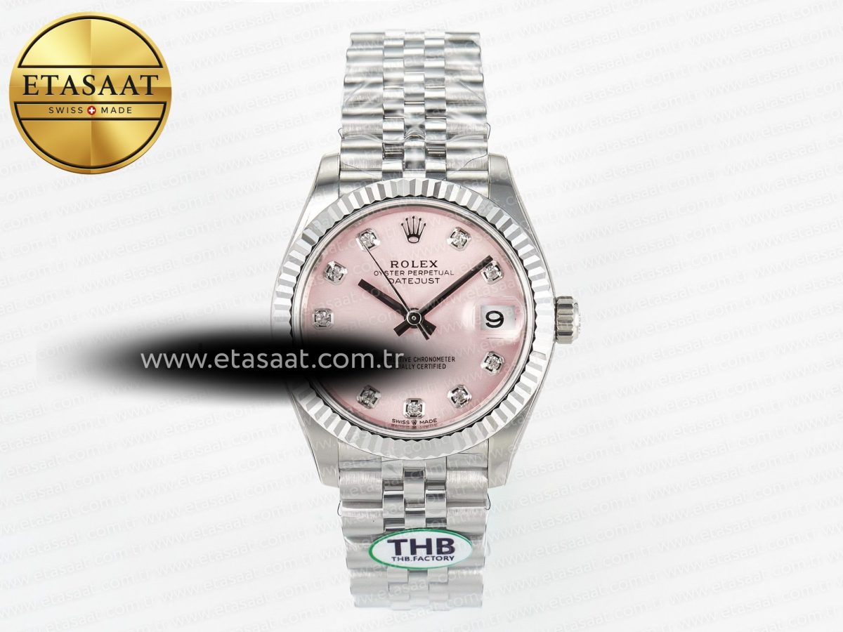 Rolex DateJust 278274 904L Steel  RG Diamond Dial on SS Cal.2236 - Görsel 3