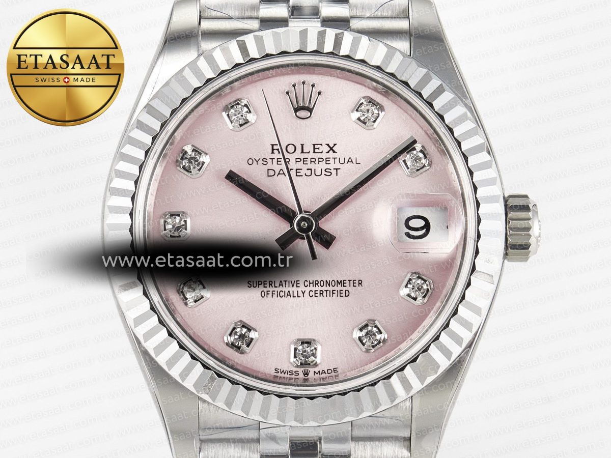 Rolex DateJust 278274 904L Steel  RG Diamond Dial on SS Cal.2236 - Görsel 4