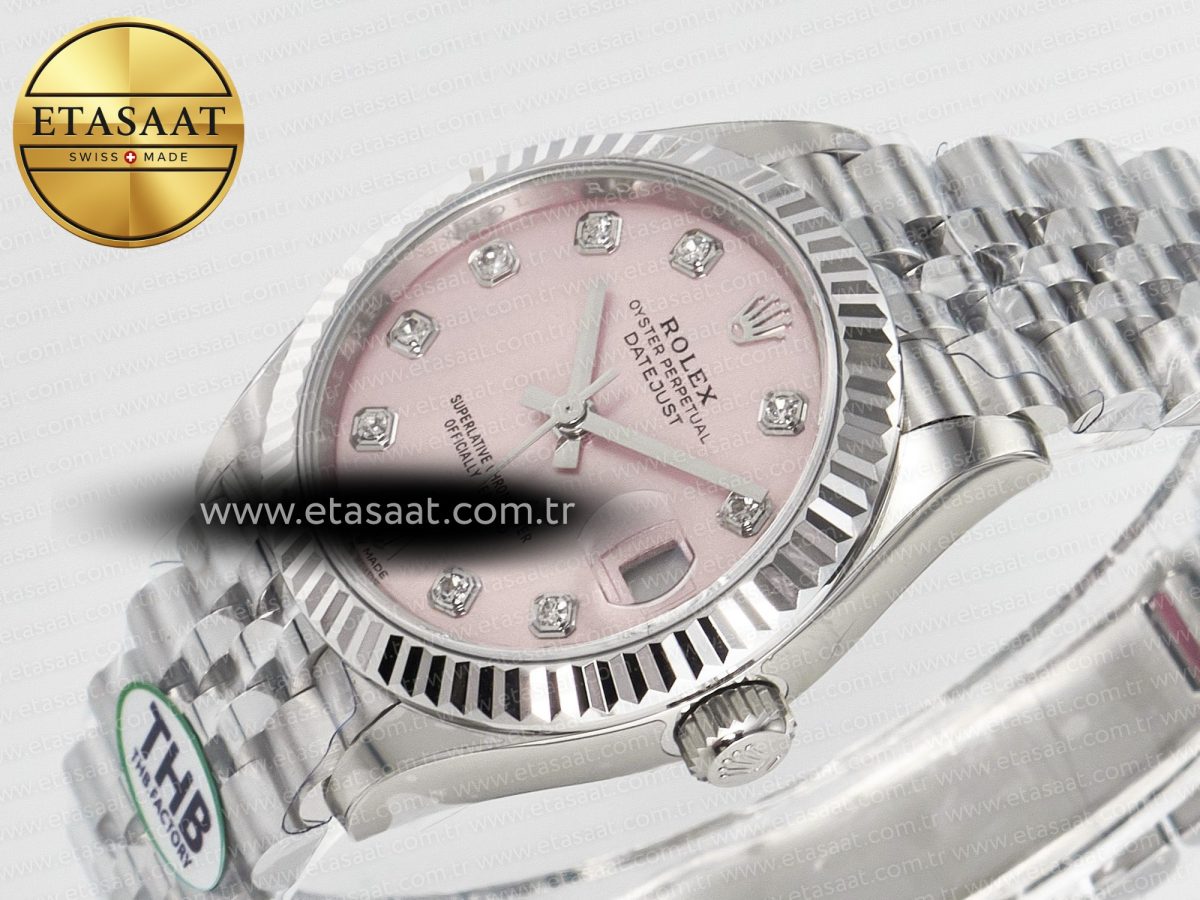 Rolex DateJust 278274 904L Steel  RG Diamond Dial on SS Cal.2236 - Görsel 6