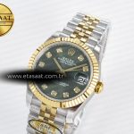 Rolex DateJust 31 278383 ARF 1:1 Best Edition 904L Steel Green Diamonds Dial on SS/YG Jubilee Bracelet ETA 2688