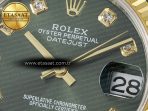 Rolex DateJust 31 278383 ARF 1:1 Best Edition 904L Steel Green Diamonds Dial on SS/YG Jubilee Bracelet ETA 2688 - Görsel 10