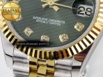 Rolex DateJust 31 278383 ARF 1:1 Best Edition 904L Steel Green Diamonds Dial on SS/YG Jubilee Bracelet ETA 2688 - Görsel 12