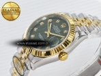 Rolex DateJust 31 278383 ARF 1:1 Best Edition 904L Steel Green Diamonds Dial on SS/YG Jubilee Bracelet ETA 2688 - Görsel 6