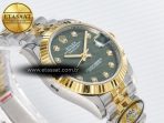 Rolex DateJust 31 278383 ARF 1:1 Best Edition 904L Steel Green Diamonds Dial on SS/YG Jubilee Bracelet ETA 2688 - Görsel 7