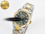 Rolex DateJust 31 278383 ARF 1:1 Best Edition 904L Steel Green Diamonds Dial on SS/YG Oyster Bracelet ETA 2688