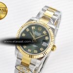 Rolex DateJust 31 278383 ARF 1:1 Best Edition 904L Steel Green Diamonds Dial on SS/YG Oyster Bracelet ETA 2688