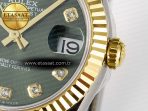 Rolex DateJust 31 278383 ARF 1:1 Best Edition 904L Steel Green Diamonds Dial on SS/YG Oyster Bracelet ETA 2688 - Görsel 11