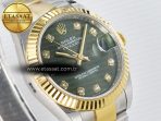 Rolex DateJust 31 278383 ARF 1:1 Best Edition 904L Steel Green Diamonds Dial on SS/YG Oyster Bracelet ETA 2688 - Görsel 5