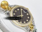 Rolex DateJust 278271 904L Steel Brown Diamonds Dial Diamonds Bezel on SS/YG Cal.2236 - Görsel 7
