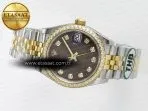 Rolex DateJust 278271 904L Steel Brown Diamonds Dial Diamonds Bezel on SS/YG Cal.2236 - Görsel 9