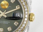 Rolex DateJust 278383RBR 904L Steel Green Diamonds Dial Diamonds Bezel on SS/YG Cal.2236 - Görsel 11