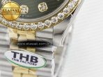 Rolex DateJust 278383RBR 904L Steel Green Diamonds Dial Diamonds Bezel on SS/YG Cal.2236 - Görsel 13
