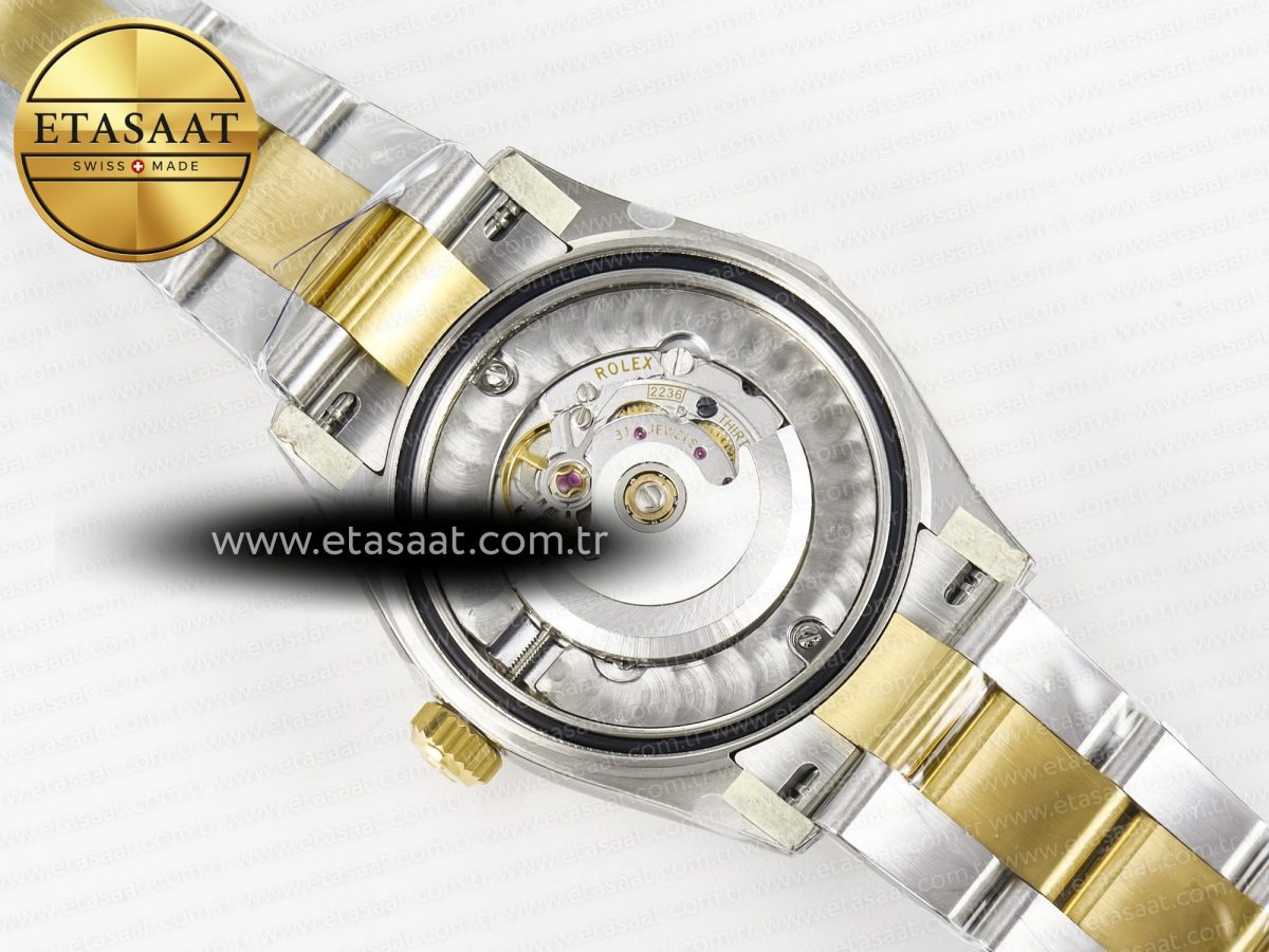Rolex DateJust 278383RBR 904L SteelGreen Roman Diamonds Dial Diamonds Bezel on SS/YG Cal.2236 - Görsel 19
