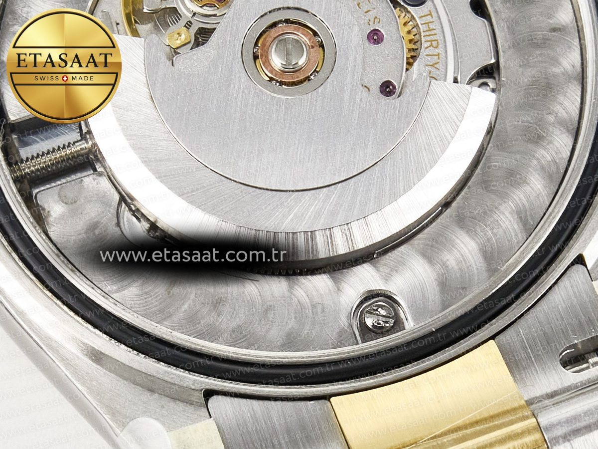 Rolex DateJust 278383RBR 904L SteelGreen Roman Diamonds Dial Diamonds Bezel on SS/YG Cal.2236 - Görsel 20