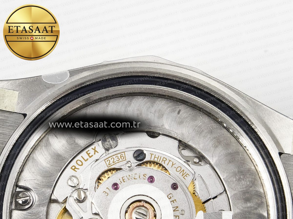 Rolex DateJust 278383RBR 904L SteelGreen Roman Diamonds Dial Diamonds Bezel on SS/YG Cal.2236 - Görsel 23