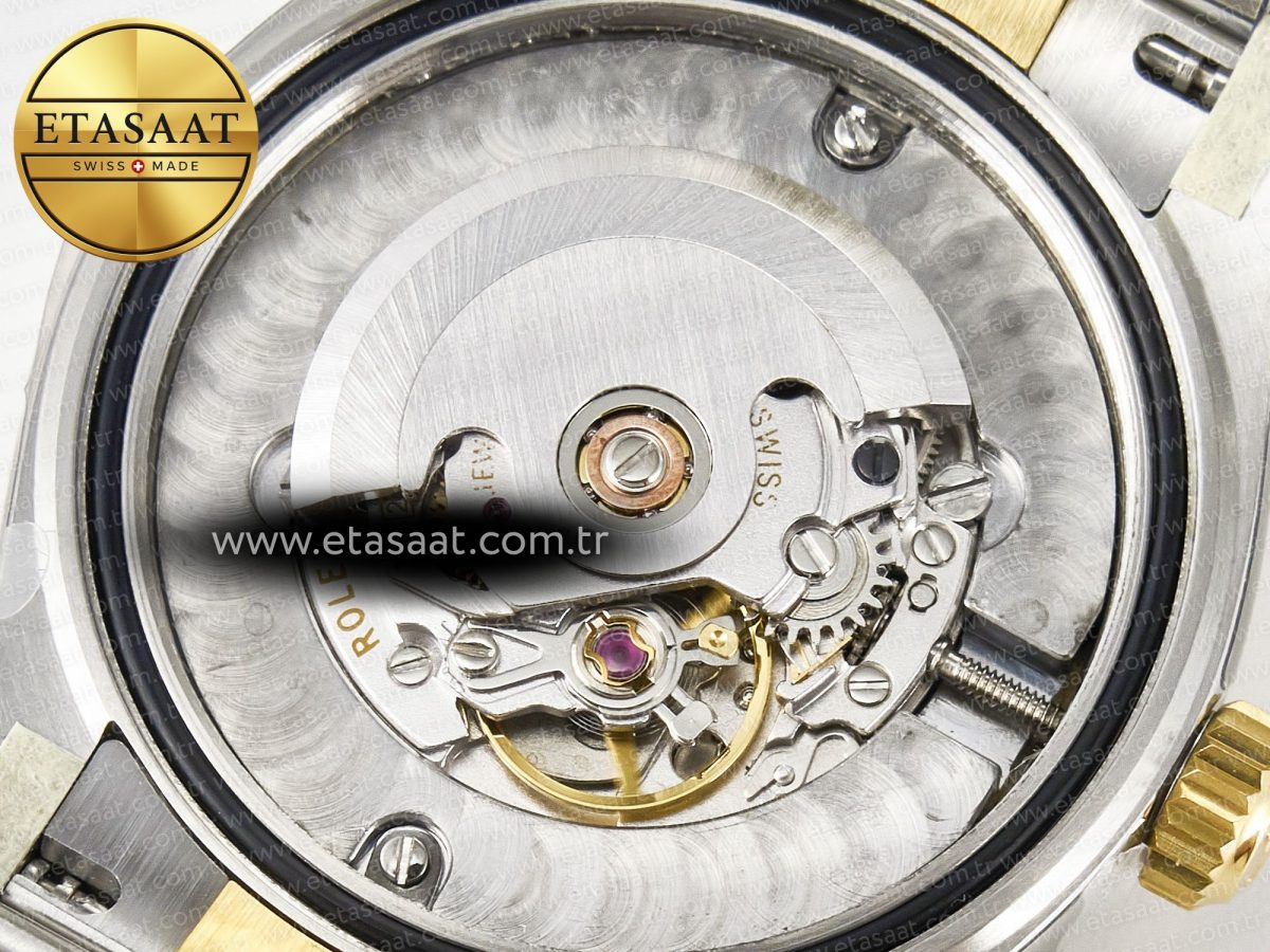 Rolex DateJust 278383RBR 904L SteelGreen Roman Diamonds Dial Diamonds Bezel on SS/YG Cal.2236 - Görsel 24