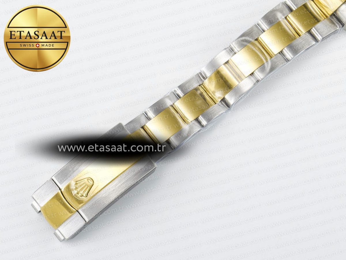 Rolex DateJust 278383RBR 904L SteelGreen Roman Diamonds Dial Diamonds Bezel on SS/YG Cal.2236 - Görsel 27