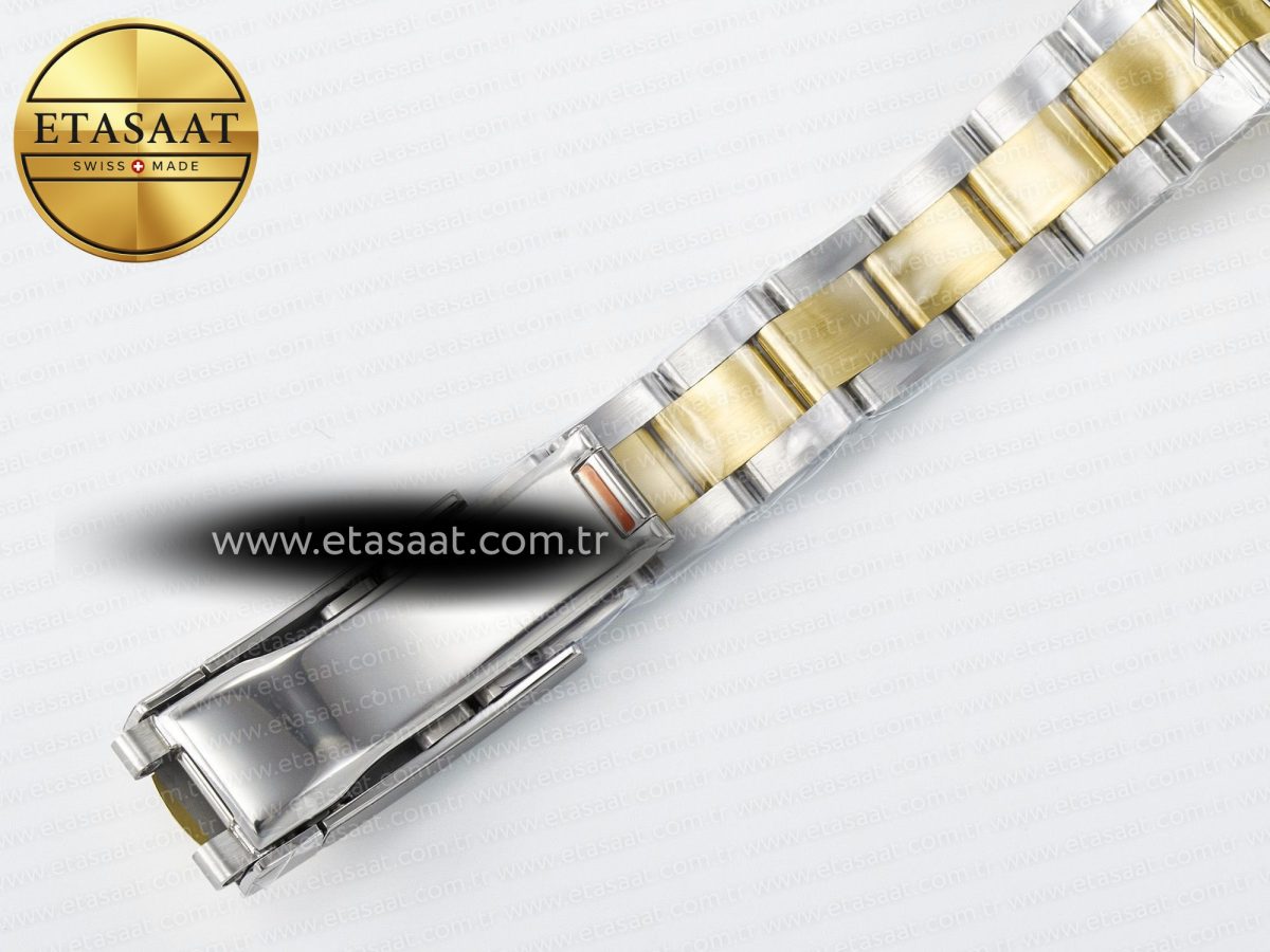 Rolex DateJust 278383RBR 904L SteelGreen Roman Diamonds Dial Diamonds Bezel on SS/YG Cal.2236 - Görsel 28