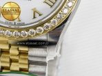 Rolex DateJust 278383RBR 904L Steel White Roman Dial Diamonds Bezel on SS/YG Cal.2236 - Görsel 13