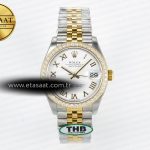 Rolex Datejust 278383RBR Beyaz Roma Rakamlı Kadran Cal.2236 Eta Saat - Görsel 3 - 1:1 Süper Klon Saat