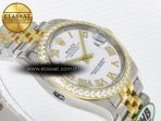 Rolex DateJust 278383RBR 904L Steel White Roman Dial Diamonds Bezel on SS/YG Cal.2236 - Görsel 7
