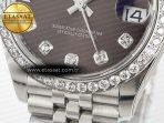 Rolex DateJust 278384 Brown Diamonds Dial Diamonds Bezel on SS Cal.2236 - Görsel 12