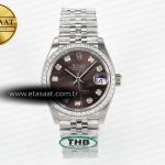Rolex Datejust 278384 Kahve Pırlantalı Kadran Cal.2236 Eta Saat - Görsel 3 - 1:1 Süper Klon Saat