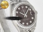 Rolex DateJust 278384 Brown Diamonds Dial Diamonds Bezel on SS Cal.2236 - Görsel 5