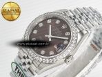 Rolex DateJust 278384 Brown Diamonds Dial Diamonds Bezel on SS Cal.2236 - Görsel 6