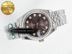 Rolex DateJust 278384 Brown Diamonds Dial Diamonds Bezel on SS Cal.2236 - Görsel 8