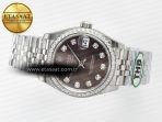 Rolex DateJust 278384 Brown Diamonds Dial Diamonds Bezel on SS Cal.2236 - Görsel 9