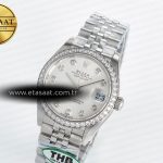 Rolex DateJust 278384RBR 904L Steel Silver Diamonds Dial Diamonds SS Cal.2236