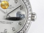 Rolex DateJust 278384RBR 904L Steel Silver Diamonds Dial Diamonds SS Cal.2236 - Görsel 11