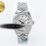 Rolex Datejust 278384RBR Gümüş Pırlantalı Kadran Cal.2236 Eta Saat - Görsel 3 - 1:1 Süper Klon Saat