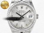 Rolex DateJust 278384RBR 904L Steel Silver Diamonds Dial Diamonds SS Cal.2236 - Görsel 4