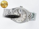 Rolex DateJust 278384RBR 904L Steel Silver Diamonds Dial Diamonds SS Cal.2236 - Görsel 9