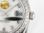 Rolex DateJust 278384RBR 904L Steel White MOP Dial Diamonds Bezel on SS Cal.2236 - Görsel 11