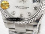 Rolex DateJust 278384RBR 904L Steel White MOP Dial Diamonds Bezel on SS Cal.2236 - Görsel 12
