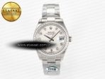 Rolex DateJust 278384RBR 904L Steel White MOP Dial Diamonds Bezel on SS Cal.2236 - Görsel 3