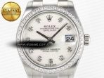 Rolex DateJust 278384RBR 904L Steel White MOP Dial Diamonds Bezel on SS Cal.2236 - Görsel 4