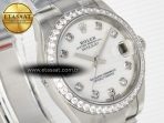 Rolex DateJust 278384RBR 904L Steel White MOP Dial Diamonds Bezel on SS Cal.2236 - Görsel 5
