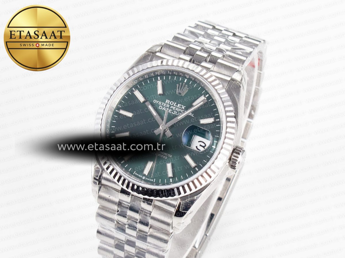Rolex DateJust 36 126200 904L SS VSF 1:1 Best Edition Green Dial on Jubilee Bracelet VS3235 - Görsel 1